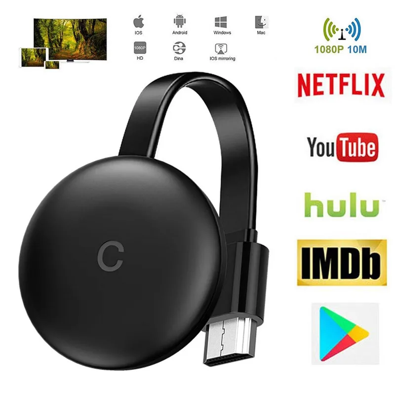 

G12 TV Stick 5GHz Wireless WiFi Display HD Screen Dongle Receiver Mirroring 1080P