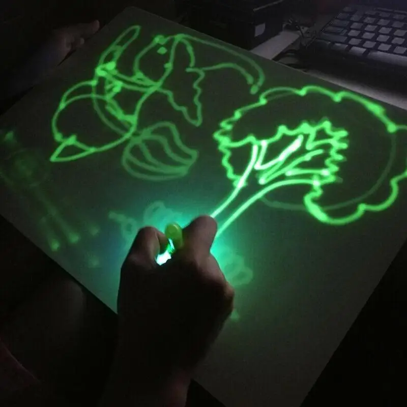 

Fluorescent Writing Board Children Graffiti Drawing Board Toys With Light Luminous Message Board Early Educational Toy For Kids