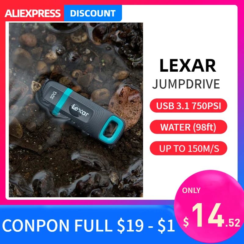 Lexar JumpDrive жесткие USB 3 1 flash drive 32 GB 64 Водонепроницаемый шифрования флешки anima memorias usb
