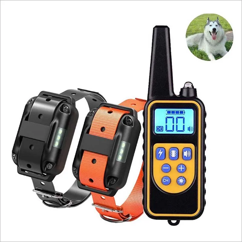 Collar de entrenamiento eléctrico para perro, impermeable, recargable, con receptor de Control remoto, Entrenamiento de mascotas