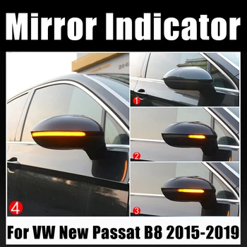 

LED Dynamic Turn Signal Flashing Light Side Rear-View Mirror Indicator Blinker For Volkswagen VW Passat B8 2015-2020 For Arteon