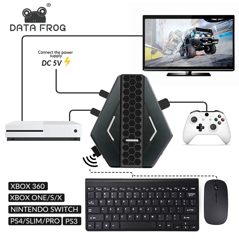 Data Frog Pubg Mobile Wired Gaming Keyboard Mouse Converter For Ps4 Xbox One 360 Nintendo Switch Ps3 Console Android Systerm Gamepads Aliexpress