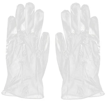 

100pcs Transparent Disposable Gloves Dishwashing/Kitchen/Work/Rubber/Garden Gloves Universal For Left Right Hand