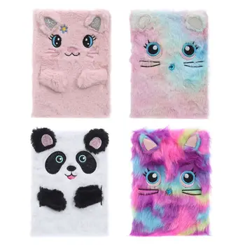

Plush Cartoon Notebook Animal Shape Cute Diary Book Planner Notepad Paper Pocket Gifts