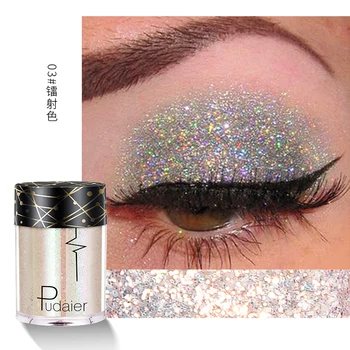 19 Single Colors Glitter Eyeshadow Pigment Eyeshadow Shimmer Highlighter Brighten Makeup Long Lasting Cosmetics Maquillaje