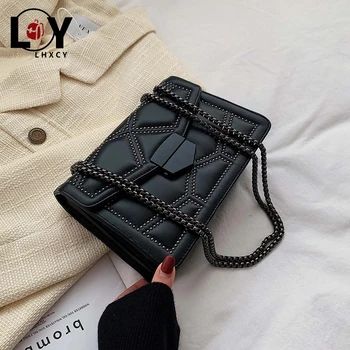 

Chain Designer Pu Leather Crossbody Bags 2020 Female Simple Flaps Luxury Travel Handbags For Women Small Shoulder Messenger Bag