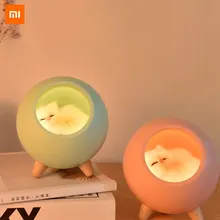 Xiaomi Mijia Youpin Kitty Ночной светильник, креативный подарок для девочки, прикроватная лампа для сна, лампа для кормления, заряжаемый светодиодный светильник