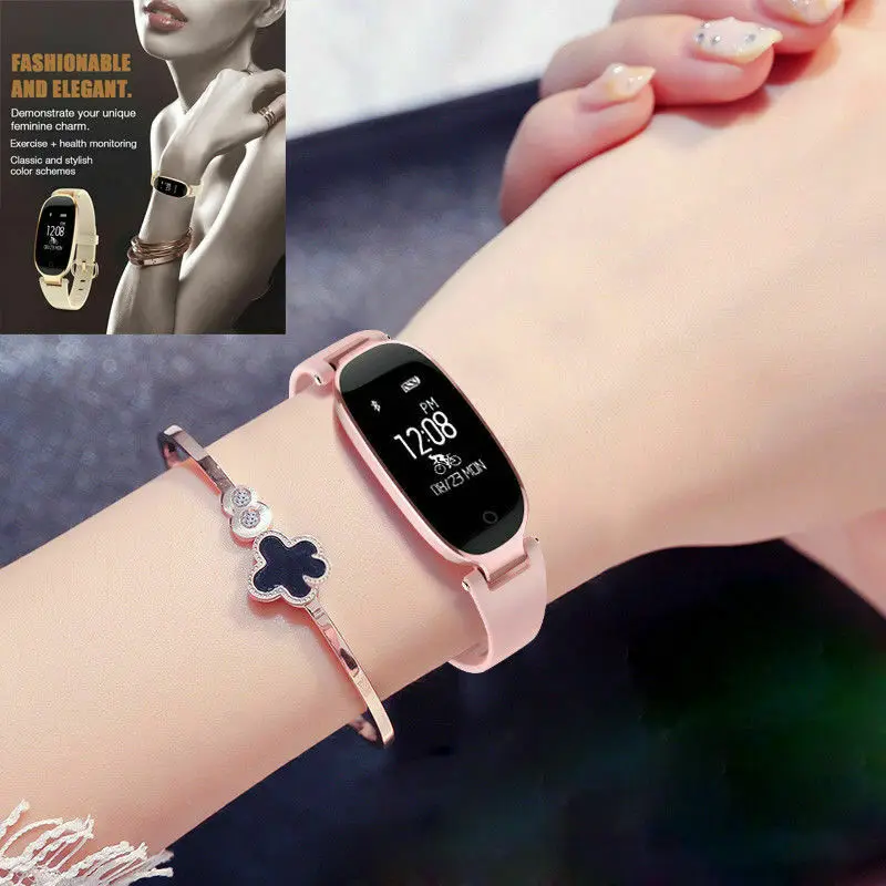 S3 Color Business Lady Smart Wristbands IP67 Waterproof Fitness Bracelet Heart Rate Monitor Smartband Female Women Watch Ban