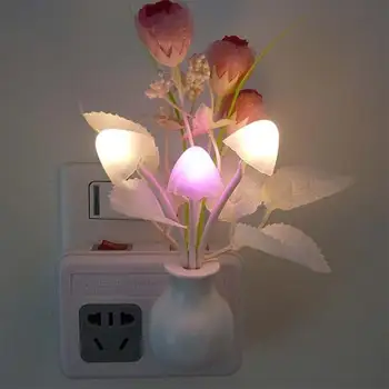 

LED Night Light Angel Bathroom Energy Saving Induction Light Wall Lamp Mushroom Bright Indoor/Outdoor Creative Automatic