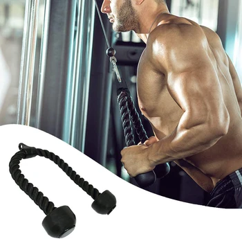 

Heavy Duty Triceps Rope Pull Down Lateral Biceps Muscle Training Rope Gym Fitness Pulley Cable Machine Attachments Body Exercise