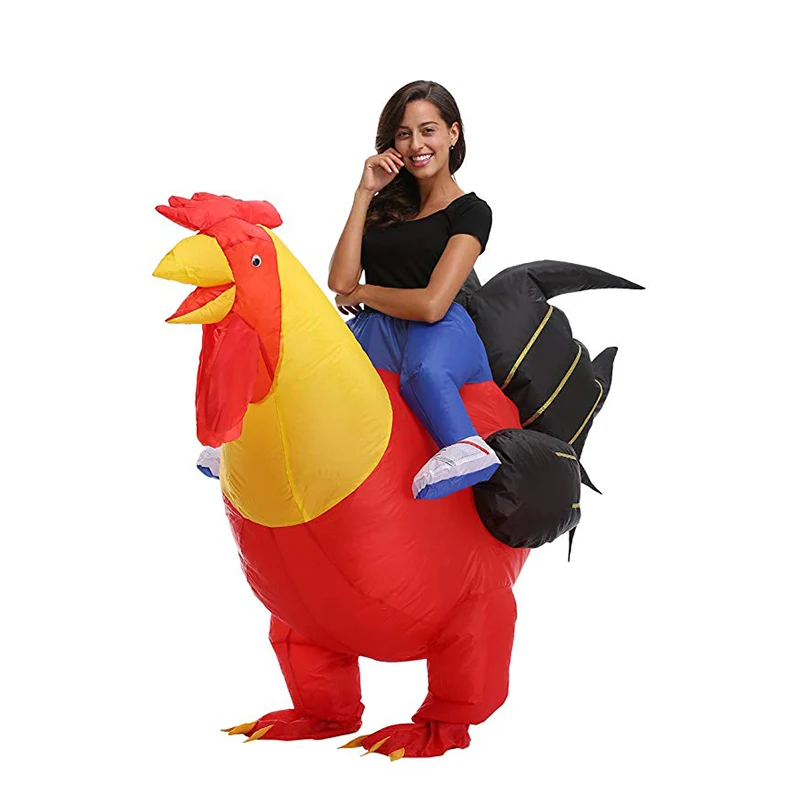 Inflatable Rooster Costume Adult Purim Halloween Carnival Party Costume Chicken Cock Cosplay Costumes Fancy Dress Outfits