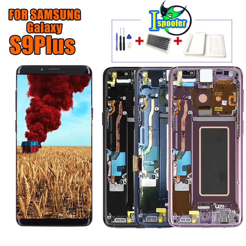ЖК дисплей с дигитайзером для Samsung s9 g960 S9 plus G965 сенсорный экран рамкой в сборе 100%
