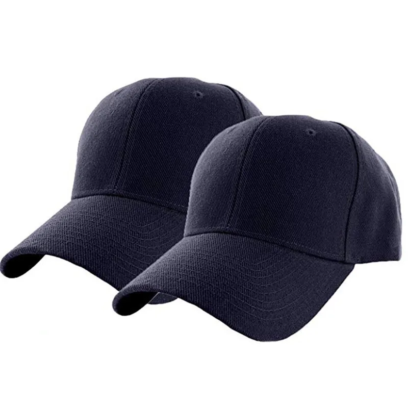 Уличная фетровая шляпа для мужчин 2 шт Летняя Повседневная на открытом воздухе сплошной цвет спортивная летняя шляпа, бейсбольная Кепка шляпа#25 - Цвет: Navy