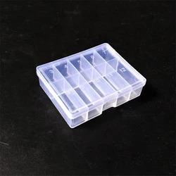 Fishing Tackle Box with 10 Transparent Compartments - Durable Plastic Storage Organizer (WHITE)
