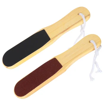 

2Pcs Wooden Foot File Foot Sanding Tool Foot Dead Skin Remover Foot Scrubber Pedicure Tool Random Color