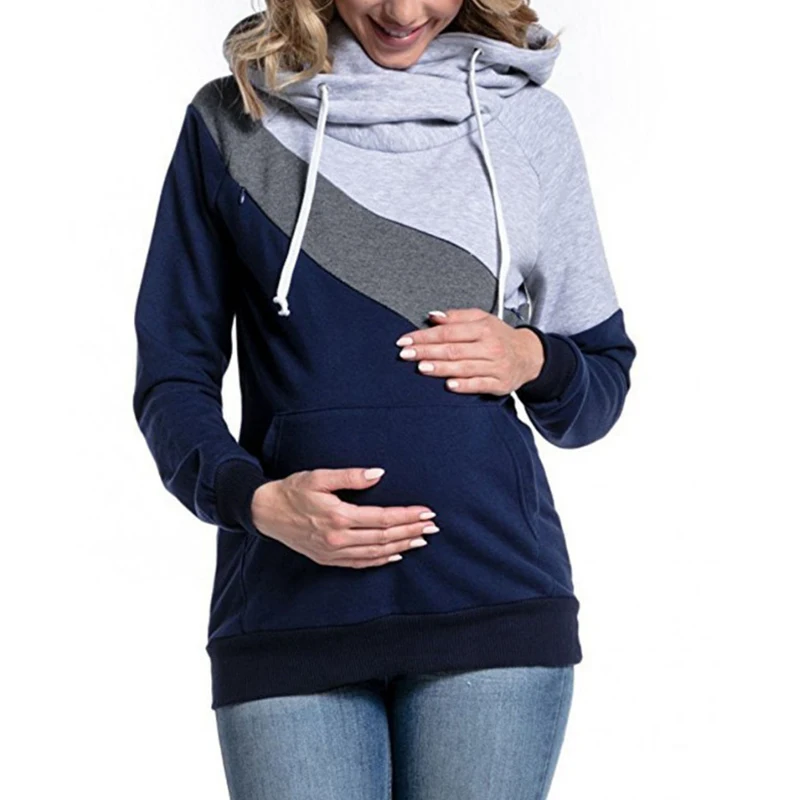 New Maternity Clothes Multifunctional Mother Breastfeeding Hoodies T-shirt Stitching Breastfeeding Pregnancy Womens Clothing