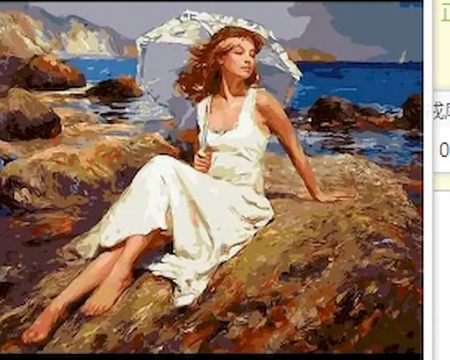 Seaside Girl DIY Canvas Painting by Numbers kids adults Acrylic abstract Oil paint by numbers Picture  For Wall modern Art 997058