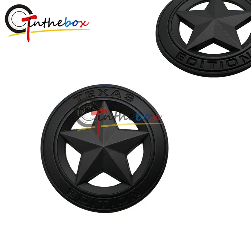 GTinthebox 1 шт. черная металлическая 3D эмблема Texas Edition Задняя значки наклейка для Ford