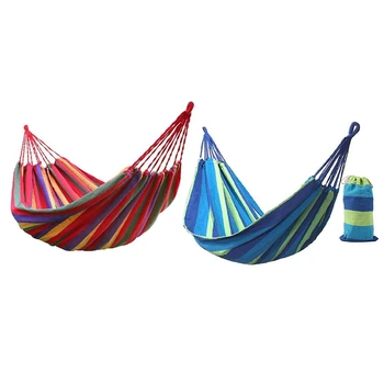 

185X80cm Hammock 1 Person Outdoor Leisure Bed Travel Camping Hanging Hammock Swing Lazy Chair