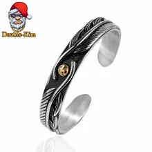 Перо Орел Открытый браслет хип-хоп Уличная культура титановый браслет из нержавеющей стали Мужской модный подарок для ювелирных изделий