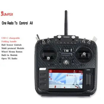 

Jumper T18 T16 Pro Hall V2 Gimbal Open Source Multi-protocol Radio Transmitter JP4-in-1 RF Module 2.4G 16CH Remote controller