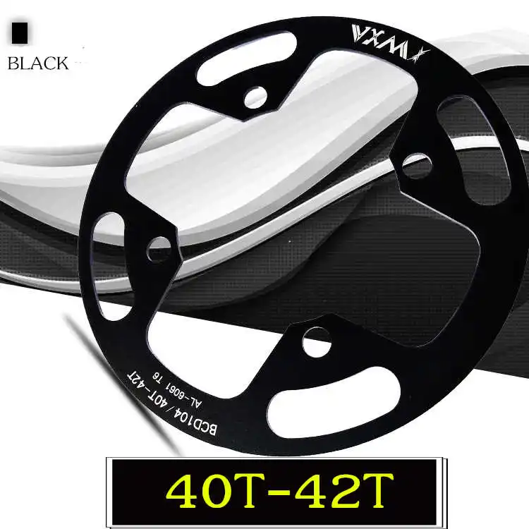 Black 40T-42T VXM горный велосипед протектор для кривошипа 104BCD 32 T/36 T/40 T передняя Звездочка Защитная крышка система велосипеда гвардии звезда для цепи велосипеда - Цвет: Black 40T-42T