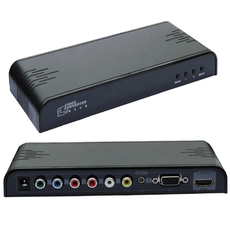 

1080P VGA Component Ypbpr composite AV to HDMI converter Scaler Mixed inputs Switcher for DVD laptop PC STB