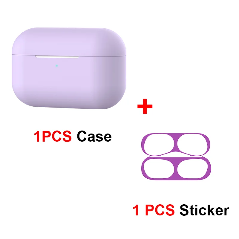 Чехол для наушников ярких цветов Airpods Pro с пыленепроницаемой металлической