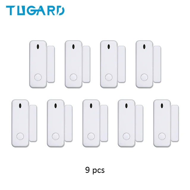TUGARD D10 Mini Window Door Alarm Sensor 433mhz Wireless Door Lock Switch Accessories for Security Alarm Host YK-008-D10-9pcs