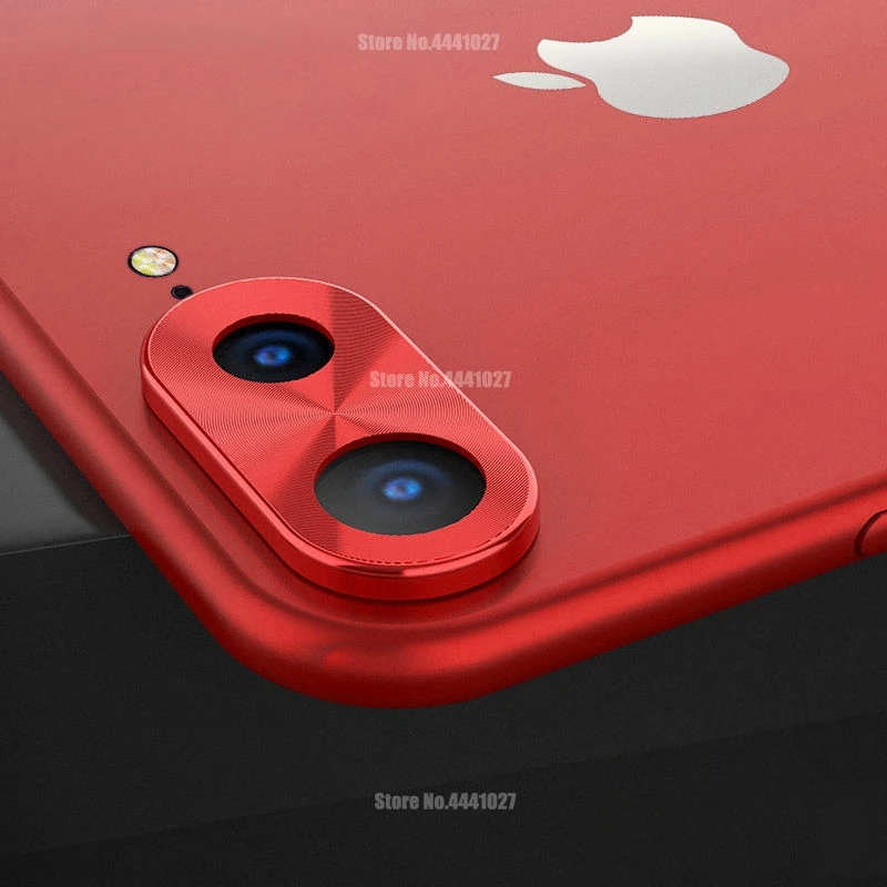 Роскошная Защита объектива камеры для iPhone 7 8 Plus, защитные кольца для камеры, крышка для iPhone 7 8 Plus, защитное металлическое кольцо - Цвет: Red