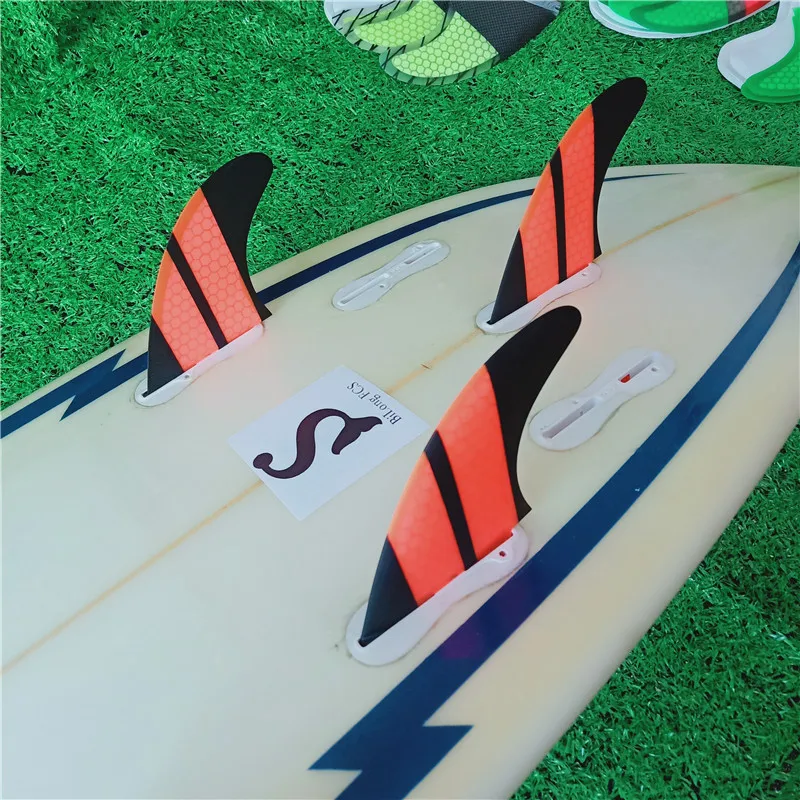 New Surfboard Fins 3PCS Set FCS II G7 fiberglass Honeycomb with carbon L size FCS 2 Fins surf Fin Quilhas Tri fins carbonfiber