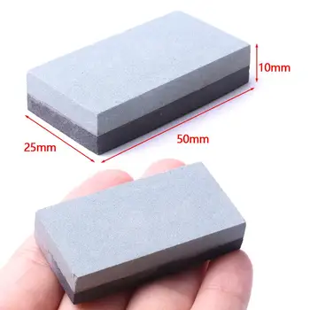 

1Pcs Mini Dual-sided Whetstone 50*25*10mm Silicon Carbide 400#, Boron Carbide 800#,Ruby Stone 3000# For Fine & Rough Grinding