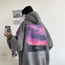 Outono hoodies para homens woemn 2021 nova harajuku bonito topos padrão impressão solto roupas de lã streetwear casal roupas