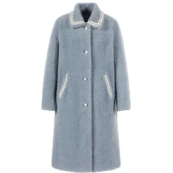 

Real Fur Coat Female Wool Jacket Autumn Winter Coat Women Clothes 2020 Korean Sheep Shearling Fur Long Tops Manteau Femme ZT4407
