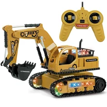 4CH Моделирование RC экскаватор игрушки с музыкой и светильник детские мальчики игрушки для грузовых автомобилей RC подарки RC инженерный автомобиль трактор игрушка