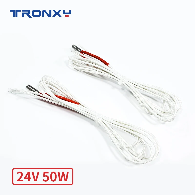 

2PCS Tronxy 3D Printer Parts 24V 50W Cartridge Heater 3D DIY kit Heating Tube 3d Print hotend Heating Pipe 3d Print Accessories