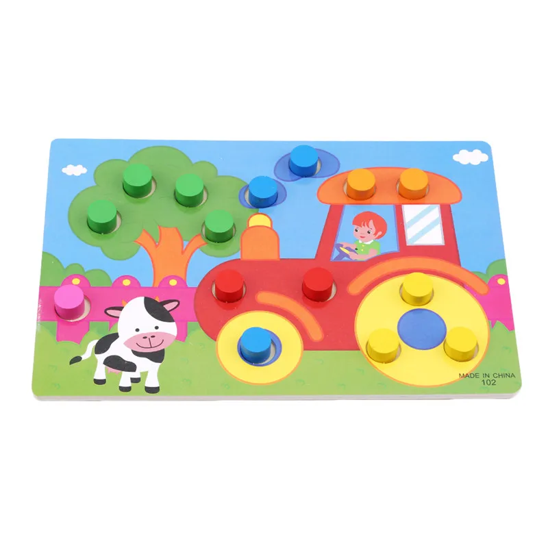 Jeux de Puzzle en bois jouets d'apprentissage couleur et forme jouets d'apprentissage pour enfants début jeu éducatif jouet cadeau Woooden enfants