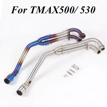 

51mm Motorcycle Full Front System Link Exhaust Header Pipe For Yamaha T-max Tmax 500 530 TMAX530 TMAX500 T max530 2008-2016 year