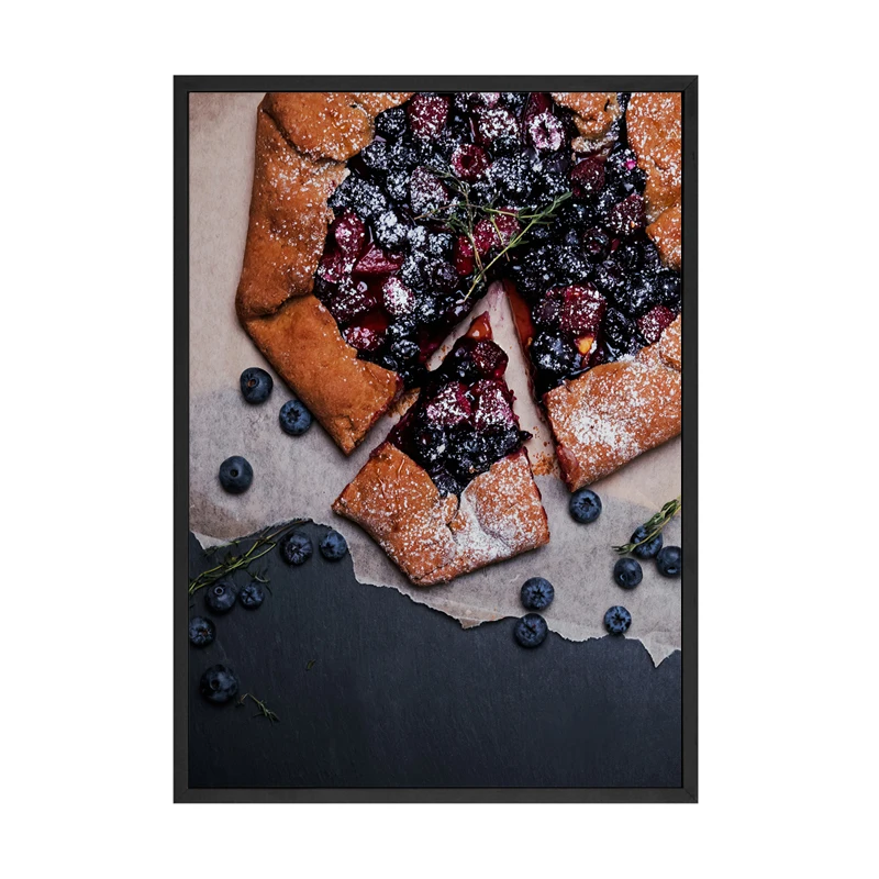 Еда кухонный плакат настенный отпечатанная на холсте картина Черничный пирог гранатовый яблочный живопись, декоративная картина современный декор для столовой - Цвет: Picture 4