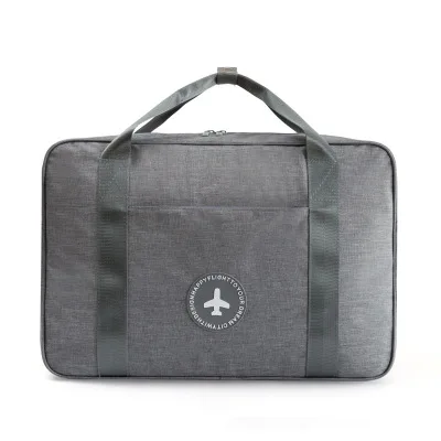 New Cationic Fabric Waterproof Travel Bag Large Capacity Double Layer Beach Bag Portable Duffle Bags Packing Cube Weekend Bags - Цвет: Gray Trolley