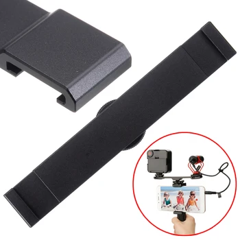 

1pc Double Hot Shoe Mount Extension Bar CNC Aluminum Alloy Dual Flash Bracket For DSLR Camera Mayitr