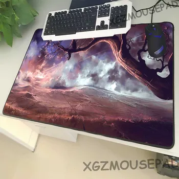 

XGZ Promotional Large Size Mouse Pad Cartoon Sunset Field Lock Side Laptop PC Table Mat Red Sunset Glow Printing Rubber Non-slip