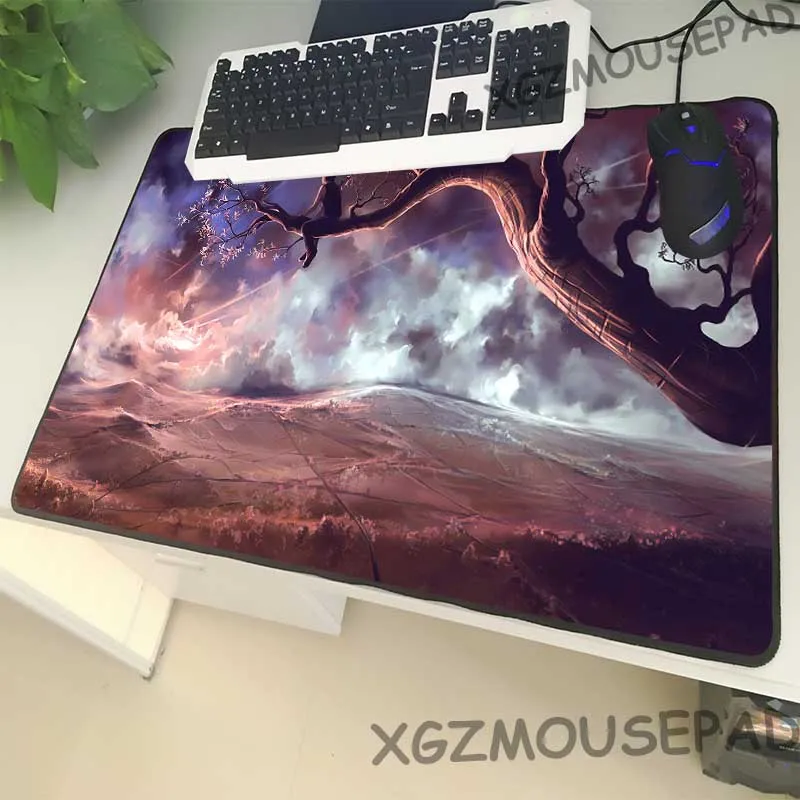 Рекламный коврик для мыши XGZ большого размера с мультяшным закатом полем
