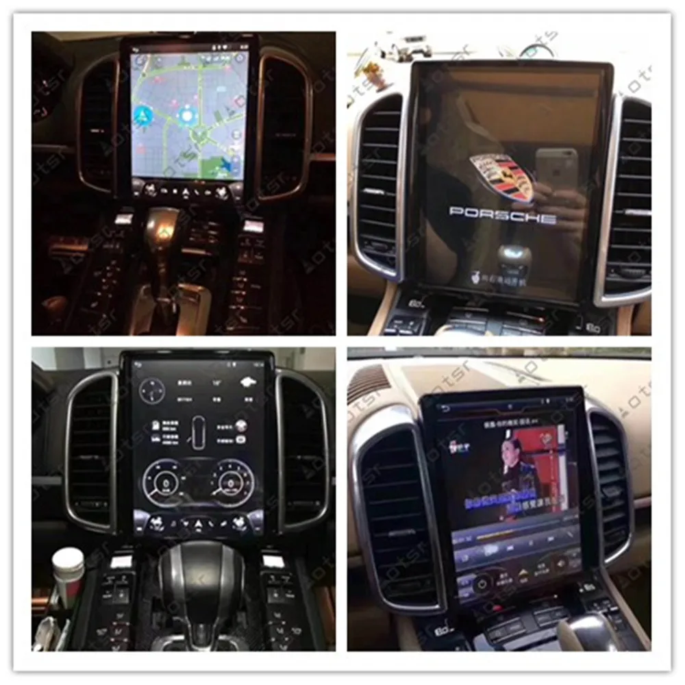 Aotsr Tesla 10," вертикальный экран Android 7,1 автомобильный dvd-плеер gps навигация для Porsche Cayenne 2011- стереонаушники
