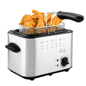 

Electric Fryer Pot Smokeless Electric Frying Machine Multifunctional Household Chicken Legs Fries Electric Deep Fryer 220V 1200W