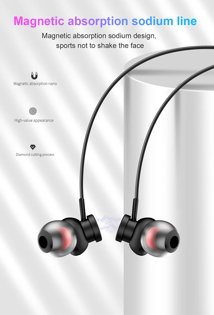 Шейная лямка крепится музыки гарнитура беспроводные Bluetooth наушники для iphone xiaomi