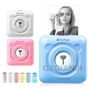 

Portable Bluetooth Photo Picture Printer 58mm Mini Wireless Connection Pocket Peripage Printer For Children Kids Christmas Gifts