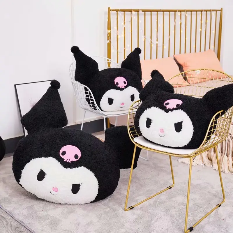 Kuromi Melody Cinnamoroll Plush Pillow Kawaii Anime Stuffed Cute Anime Sofa Cushion Girl Room Decoration Holiday Gift for Girl