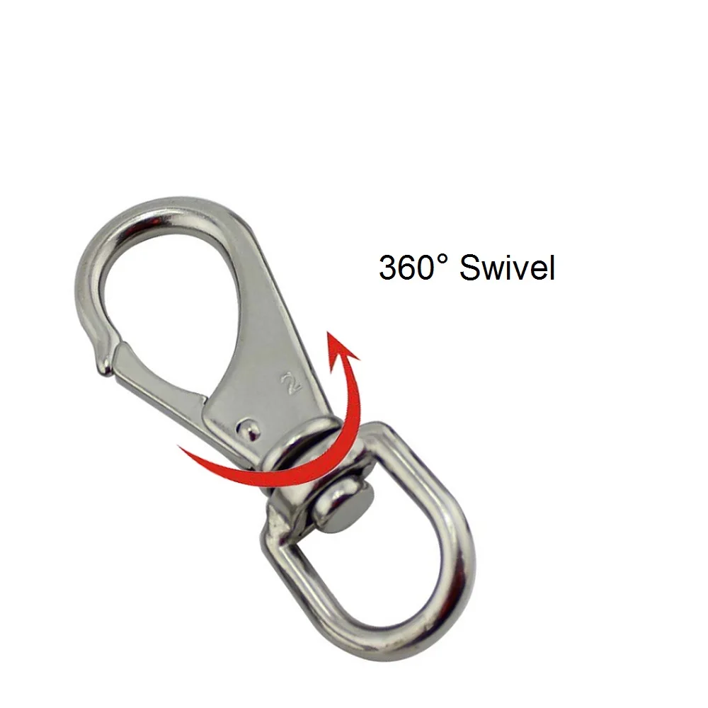 5PCS 304 Stainless Steel Swivel Spring Safety Snap Hook 69mm 88mm