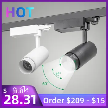 

2.4G RF Wireless Control System LED Track Light CCT Dimmable Rail Lights Brightness Zoomable 20W Clothing Store Lighting